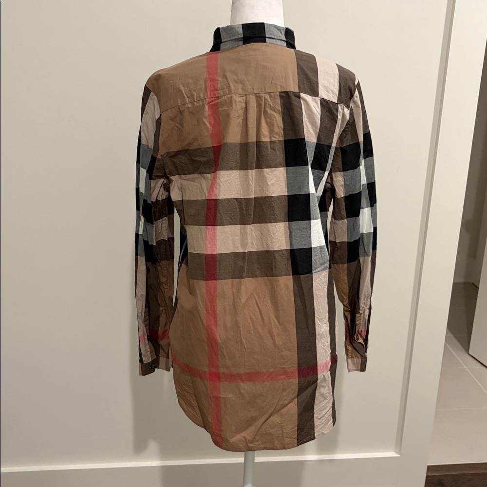 Burberry Cotton Popover Tunic Blouse Sz L - Picture 5 of 9